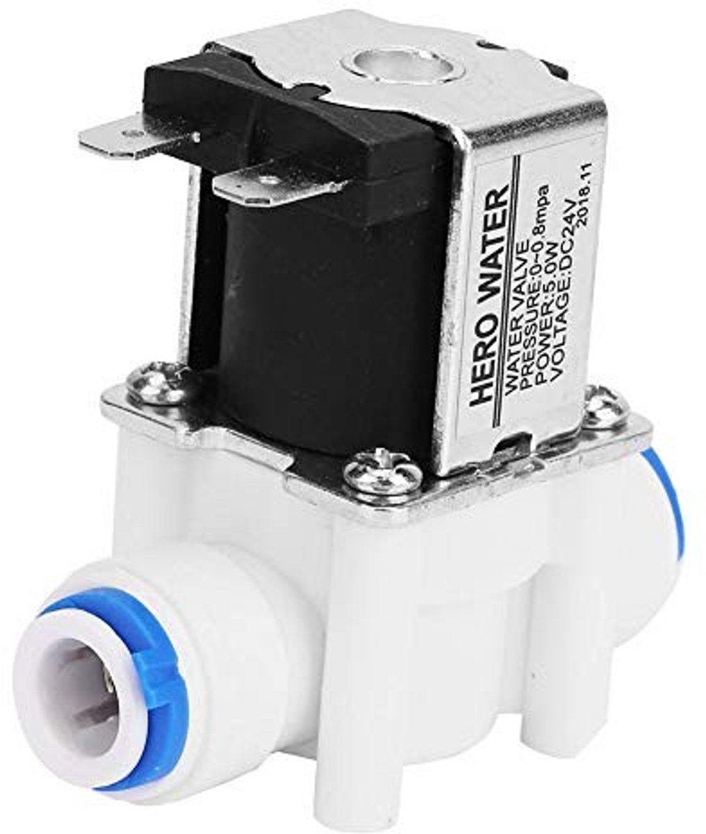 Dailygoods- Waterklep 24V N/C - Solenoïde Ventiel - Waterfilter - 3/8 PE Buizen - Compact - Hoogwaardige Materialen