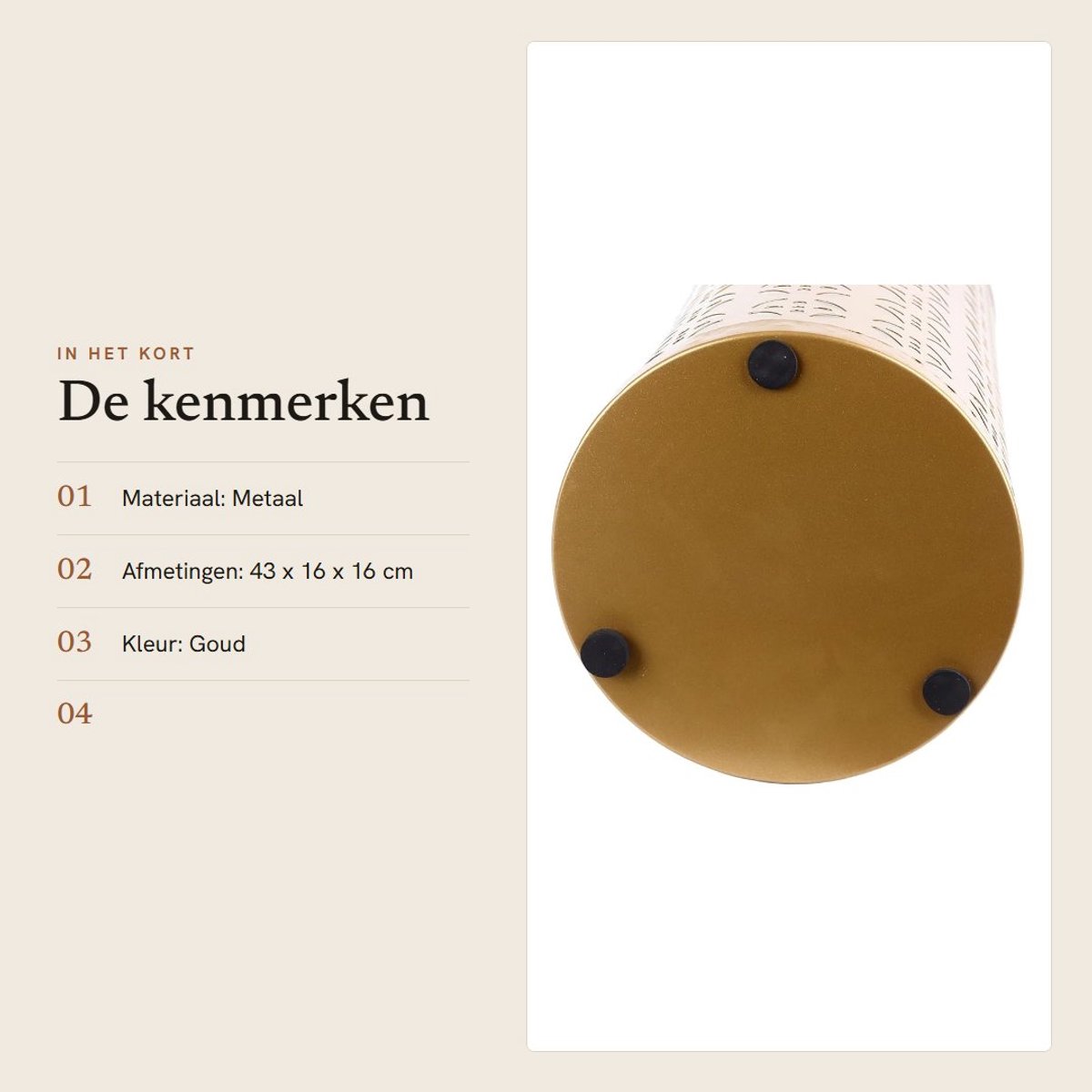 Dailygoods- Paraplubak Compact - Metalen Parapluhouder - Ruimtebesparend Ontwerp - Hol Ontwerp - Geschikt voor Thuis/Kantoor - Stijlvolle Uitstraling — cadeau in Wonen & Interieur - foto 6
