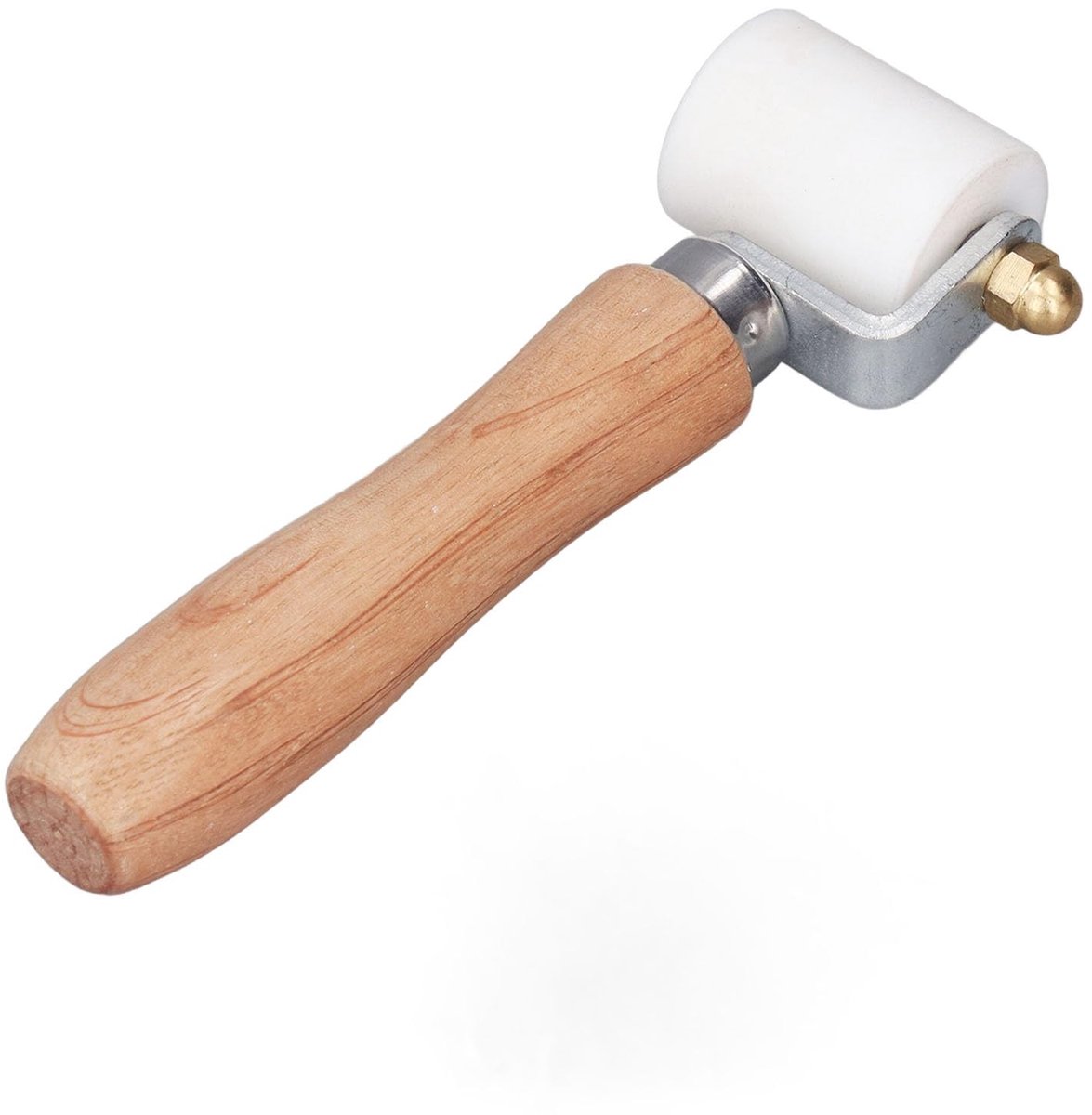 Dailygoods- Druknaadroller Hoge Temperatuurweerstand - Ergonomisch Houten Handvat - Naaien Gereedschap - Quilten - PTFE/Rol Diameter 32mm - Slijtagebestendig - Naadroller
