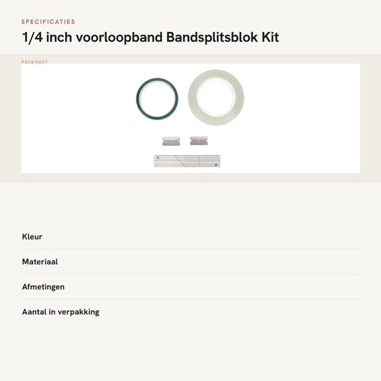 Dailygoods- Splitsblok Kit - Aluminiumlegering - 1/4 Inch Tape - Bandsplitsblok - Universeel voor Reel-to-Reel - Inclusief Media Blades - Bandsplitsblokkit van Dailygoods — afbeelding 3