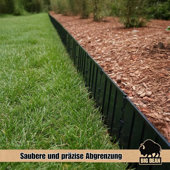 Graskant Begrenzer - Tuinrand Afscheiding - Tuin Vormgeven - Wortelblokkerend Ontwerp - 103 Meter - Antraciet — afbeelding 5