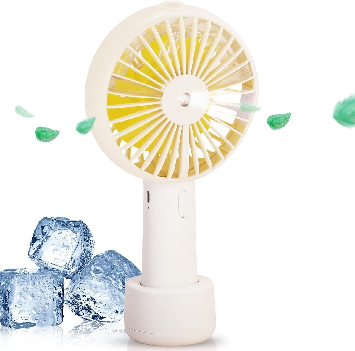 Ventilator met Mist - Verkoeler Spray - Persoonlijke Koeling - Afneembare Basis - 19.8x10.5cm - Wit