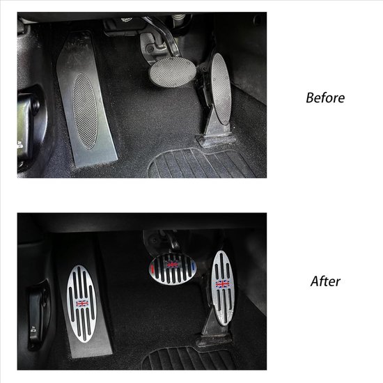 Auto Pedaal Covers - Sportieve Pedaalsets - Verbeterde Rijervaring - Antislip Rubber - 3 Stuks - Rode Vlag — afbeelding 3
