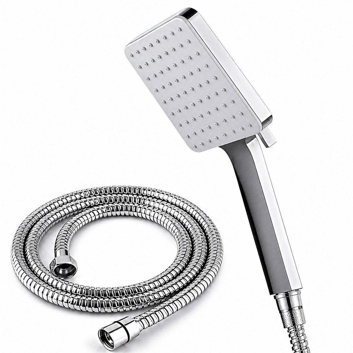 RVS Handdouche Set Multifunctioneel - Douchekop + Doucheslang + Wandhouder - 6 Sproeistanden Douche Set - Badkamer Upgrade