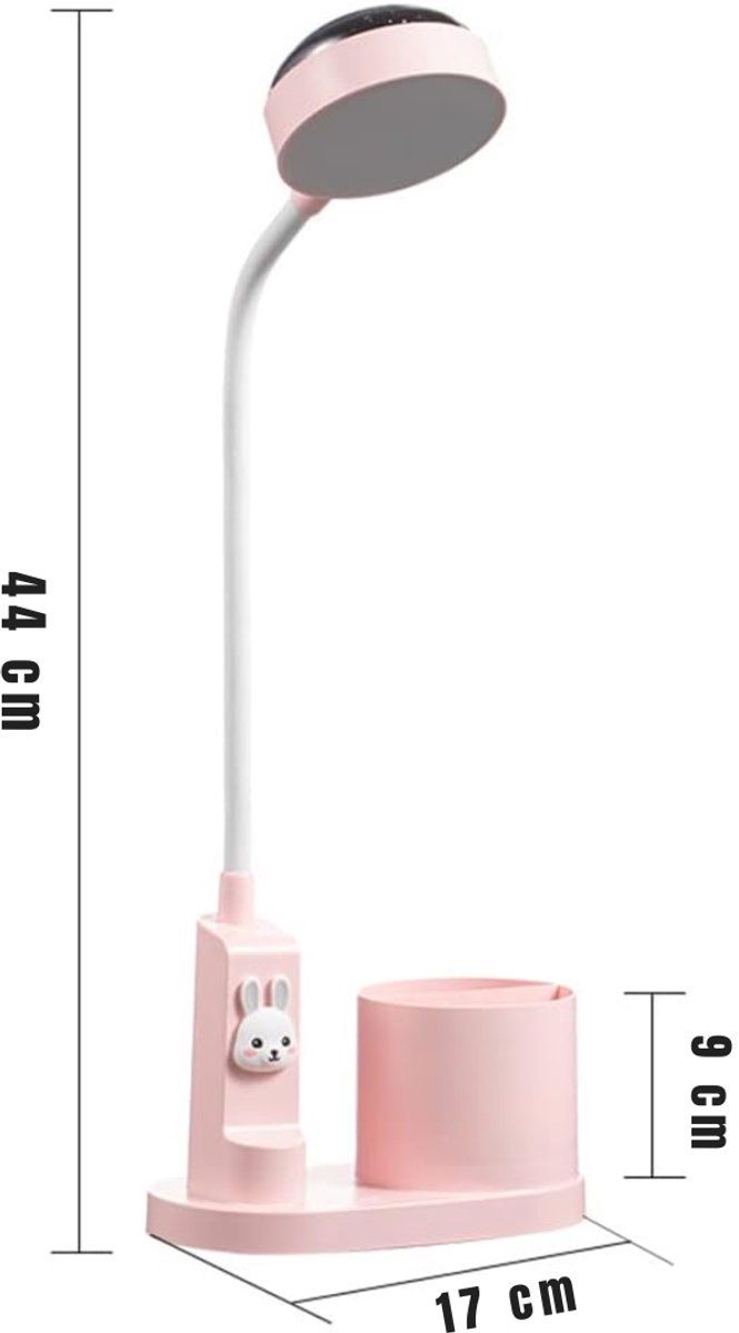 QUOVO® Bureaulamp Kinderkamer - Bureaulamp Roze - Tafellamp Kinderkamer - Roze - 12cm x 12cm x 15cm van QUOVO® — afbeelding 3