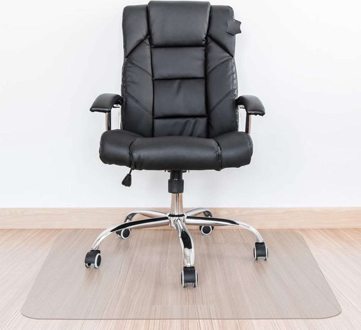ValeDelucs Bureaustoelmat PVC - Vloerbeschermer Vloermat Bureaustoel Mat - Stoelmat beschermt harde vloeren - 90x125 cm - Transparant / Melkachtig
