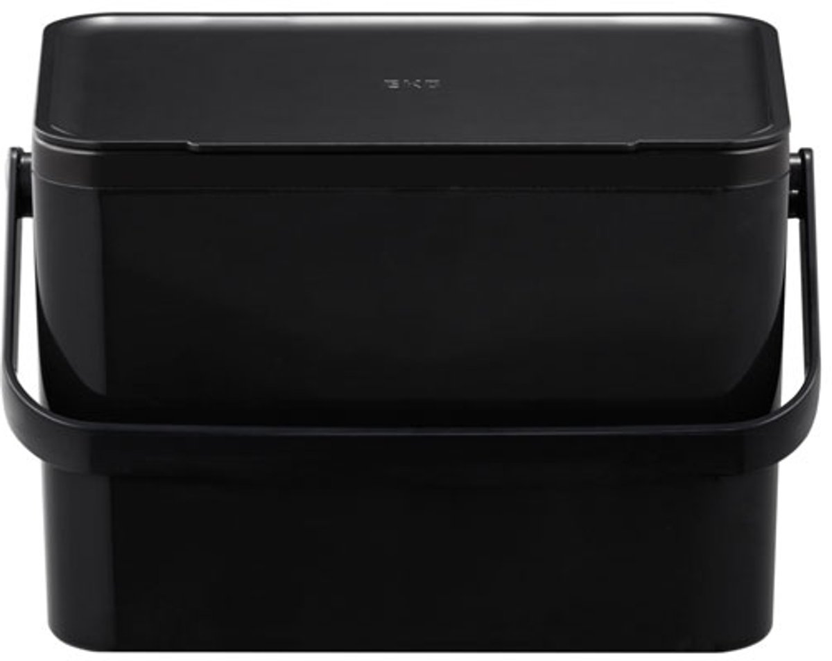 Bol.com EKO - Deco Food Waste Caddy 4 liter - Plastic - Zwart - Prullenbak aanbieding