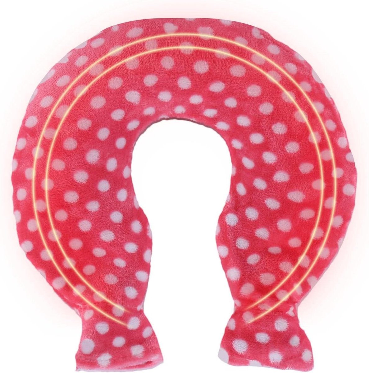 Warmwaterzak Hals - Nekwarmer Kruik - Comfort Verwarmen - U-vorm Ontwerp - 1400 ml - Koraalfluweel