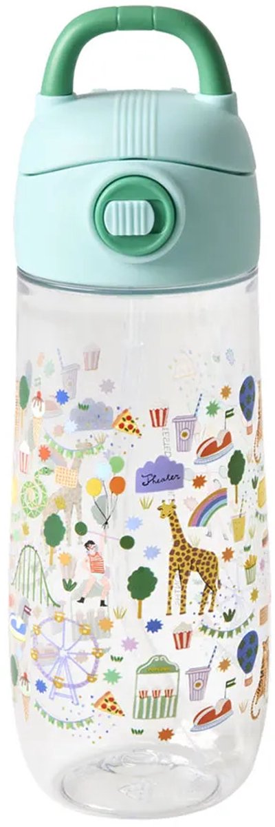 Rice Fun Fair Print Fles 550 Ml Veelkleurig Kinderen