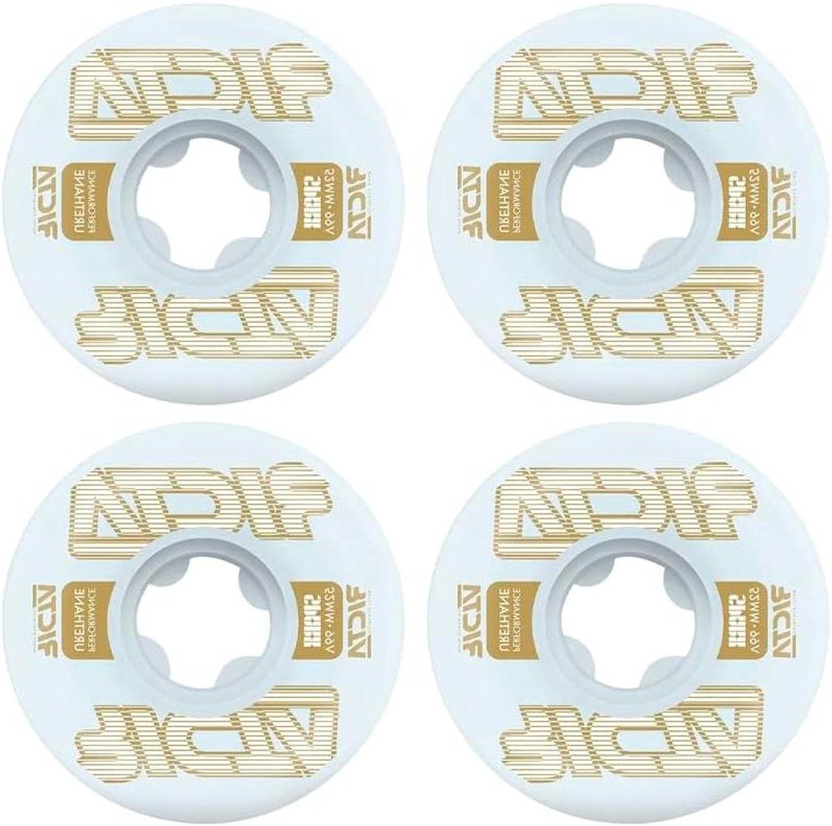 Skateboard Wielen Onderdelen Set Street Skaten Duurzaam Ontwerp 52mm Natuurlijk