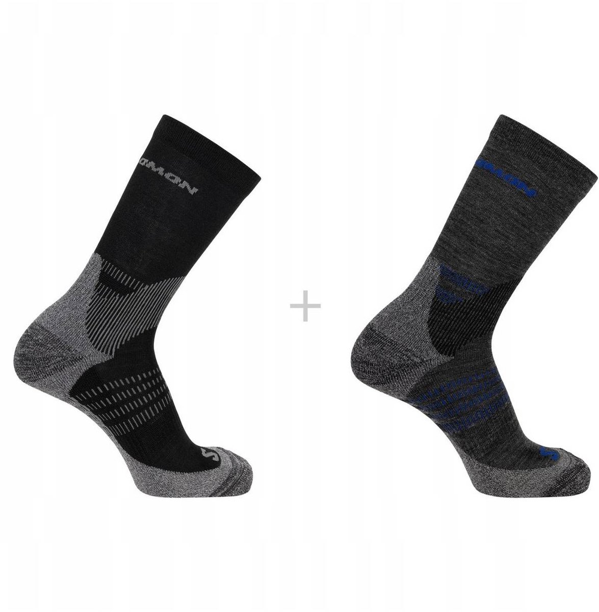 Salomon X Ultra Access Crew Socks 2-Pack Sokken 36-38 Antraciet