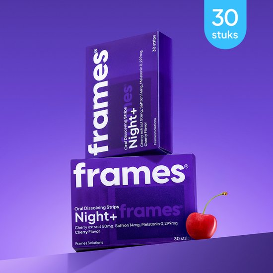 Merkloos / Sans marque FRAMES® Night+ Slaapstrip – Melatonine + Saffraan + Tart Cherry & GABA