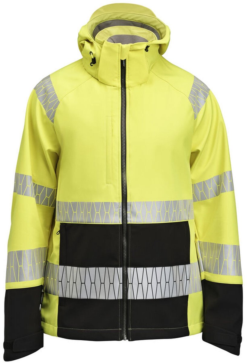 Jobman 1376 Softshell Jacket Hi-Vis 65137678 Zwart