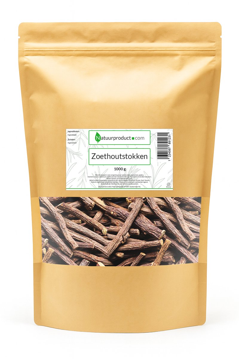 Zoethoutstokken - Natuurproduct - 100% Natuurzuiver en Onbewerkt - 1000g