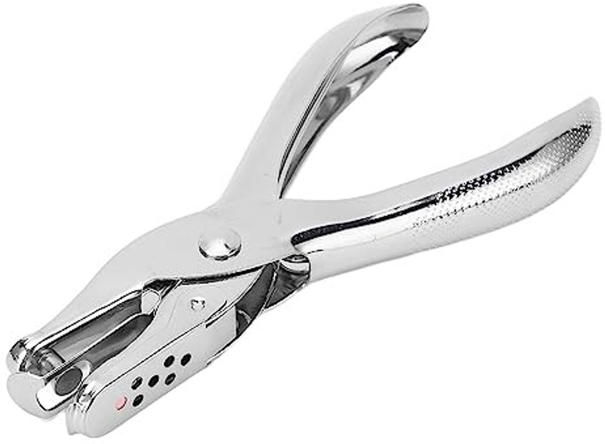 Dailygoods- Ponsmachine Capaciteit 8 Vellen - Enkel Gat 6mm - Compact - Lichtgewicht - Voor Papier/Karton - Brede Toepassing - Perforator