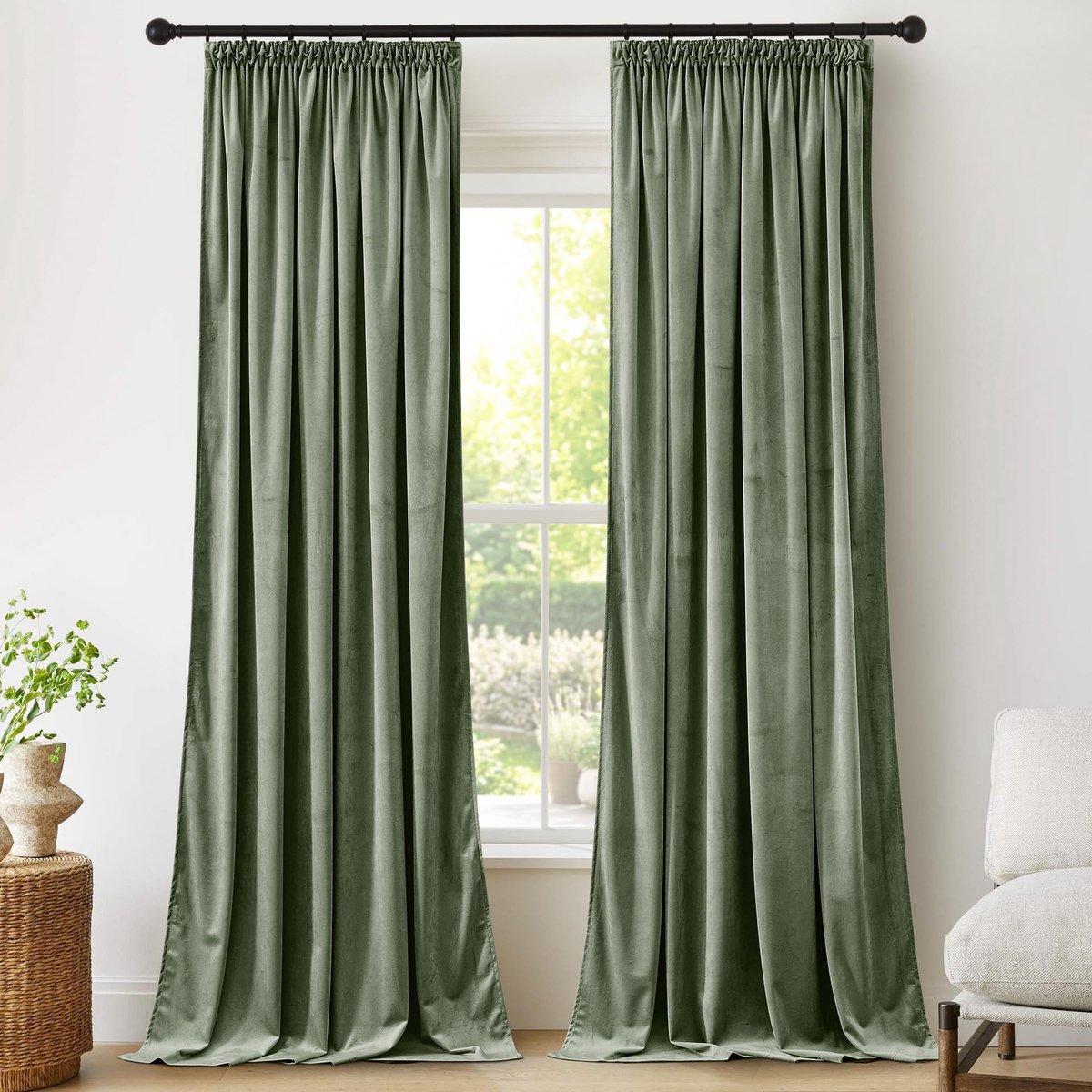 Dailygoods- Gordijnen Verduisterend 2 Stuks - Fluwelen Gordijnen - Plooiband - Thermische Isolatie - 132x240 cm - Zacht en Dikke Textuur - Verduisteringsgordijnen