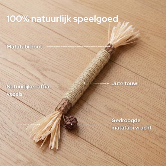 Bâtons Matatabi pour Chats - 4 pièces - Jouets pour chats 100% naturels et comestibles - speelgoed à l'herbe à chat
