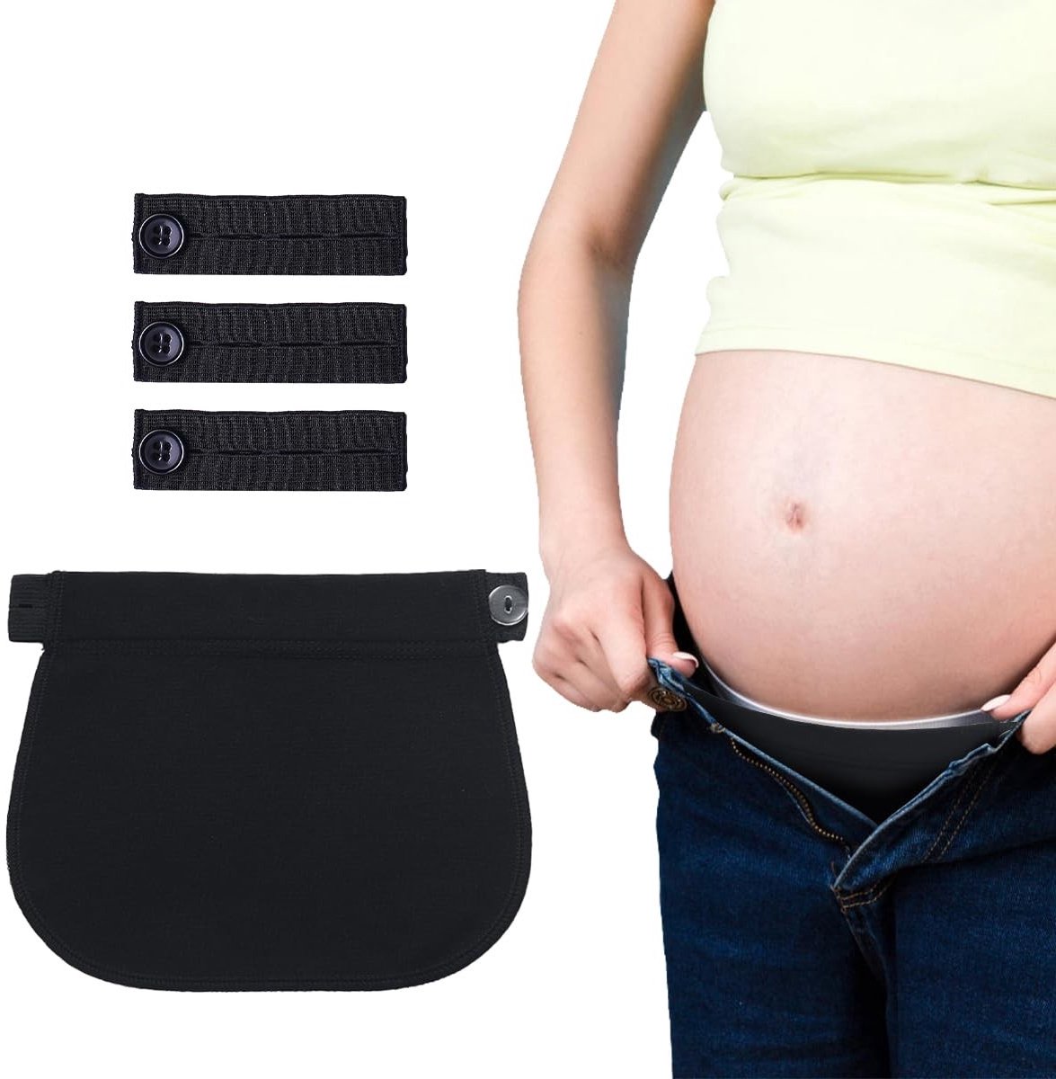 Dailygoods- Broekverlenging 4 Stuks - Tailleverlenging - Broekbandverlenging - Verstelbare Maat - Zacht Katoen - Eenvoudig te Installeren - Taillebandverlenging