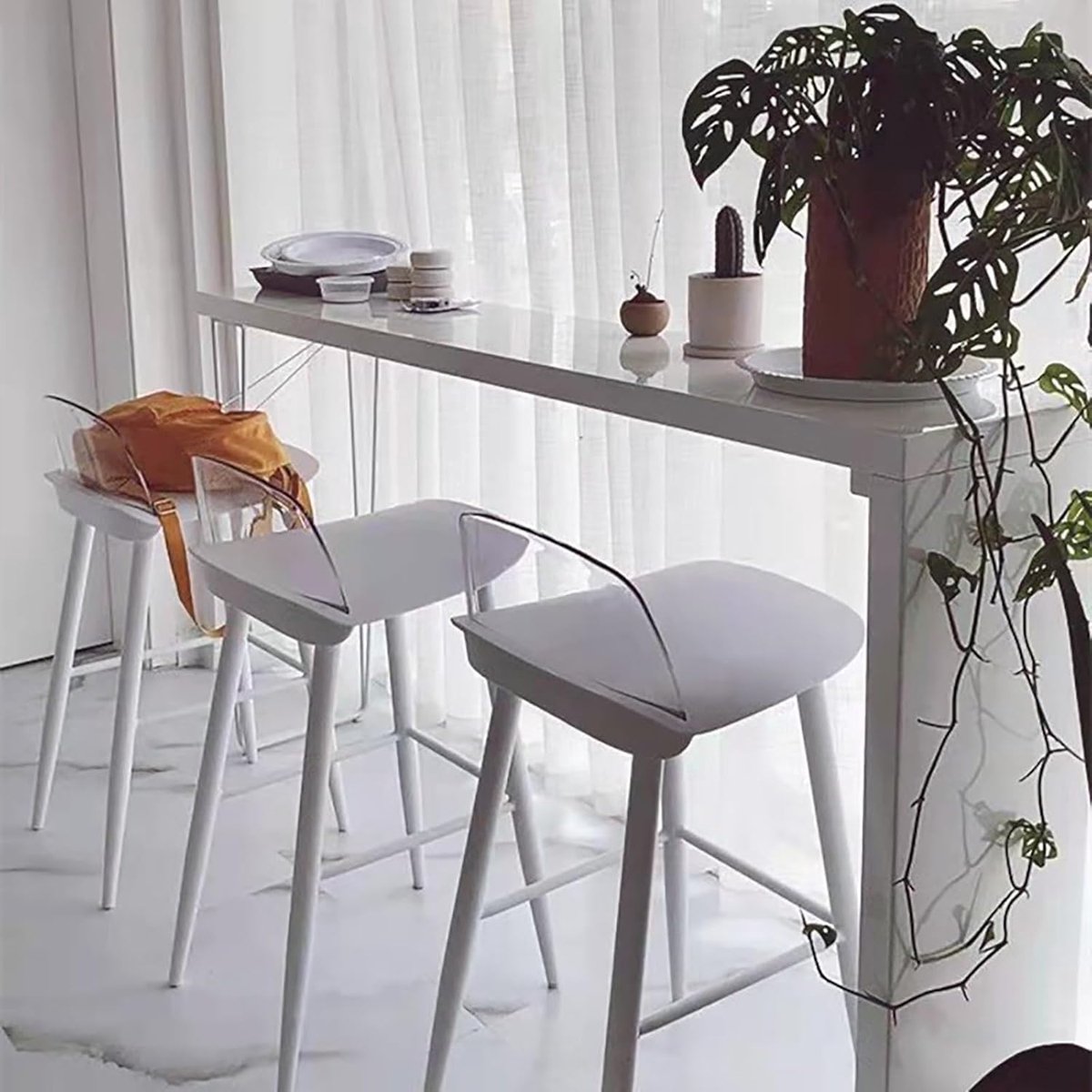 Bartafel 100 x 40 cm – BellaEdge Live Edge Massief Houten Bartafel met Stalen Poten – Industriële Hoge Eettafel met Boomstamrand voor Keuken, Woonkamer, Café en Restaurant – Mobili Bella