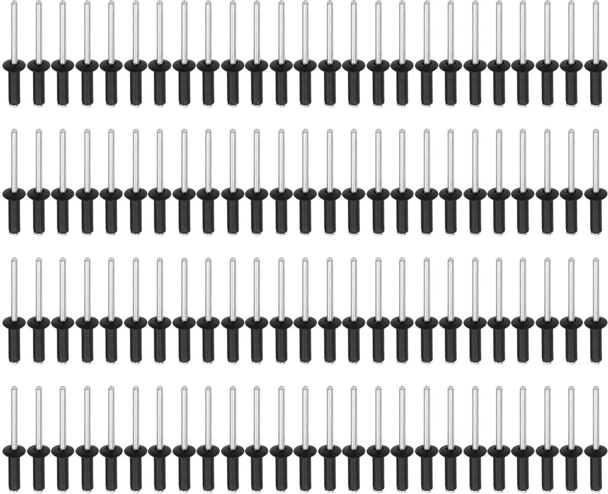 Dailygoods- Klinknagels 100 Stuks - Brede Hoofdnagels - Blinde Klinknagels - Metaal - Duurzaam - Geschikt voor Bouw/Scheepsinstallatie - Bevestigingsnagels