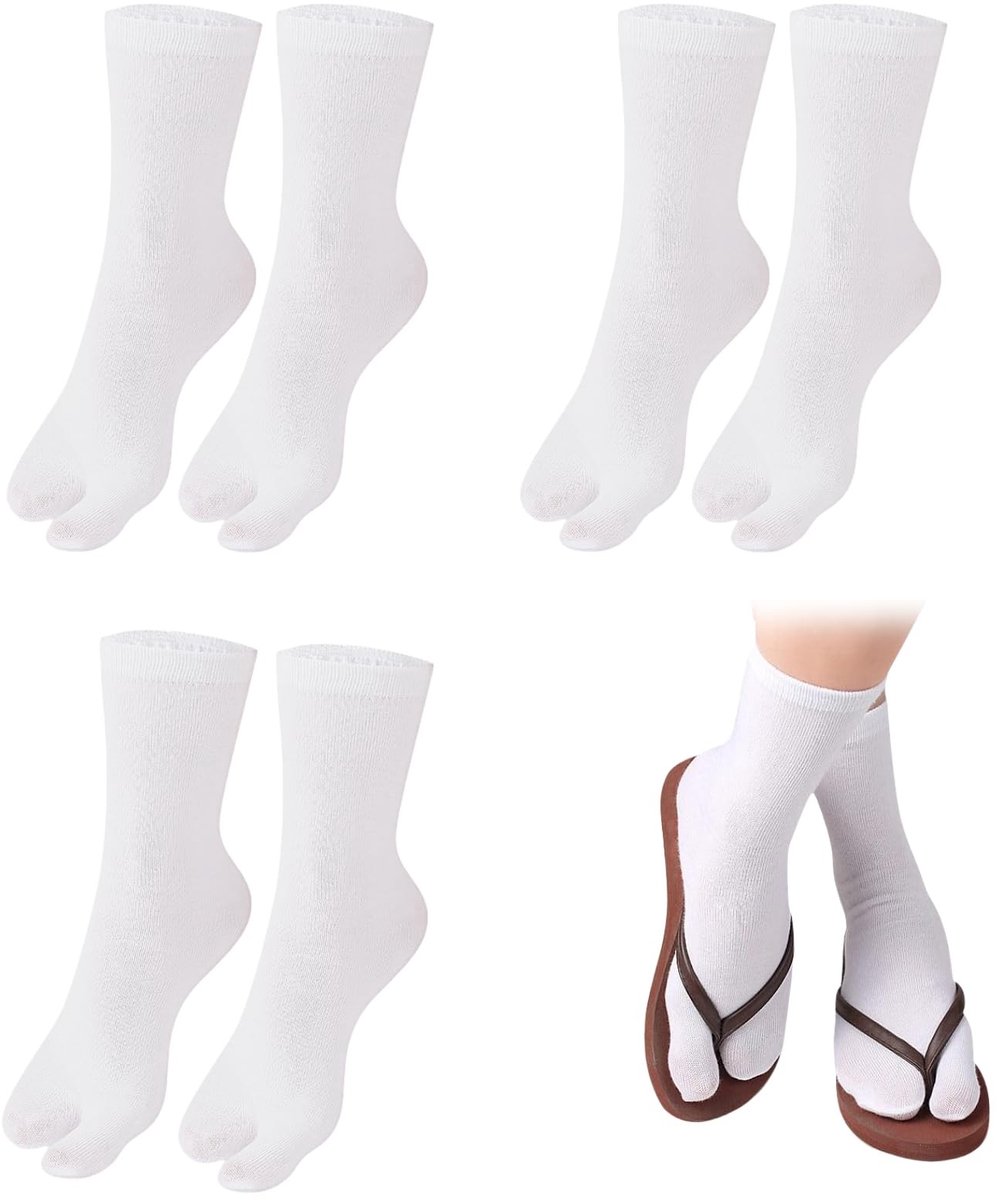 Dailygoods- Tabi Sokken Set van 3 Paar - Uniseks - Katoen/Polyester - Ademend - Split-Tenen - Vrije Maat - Teen-sokken