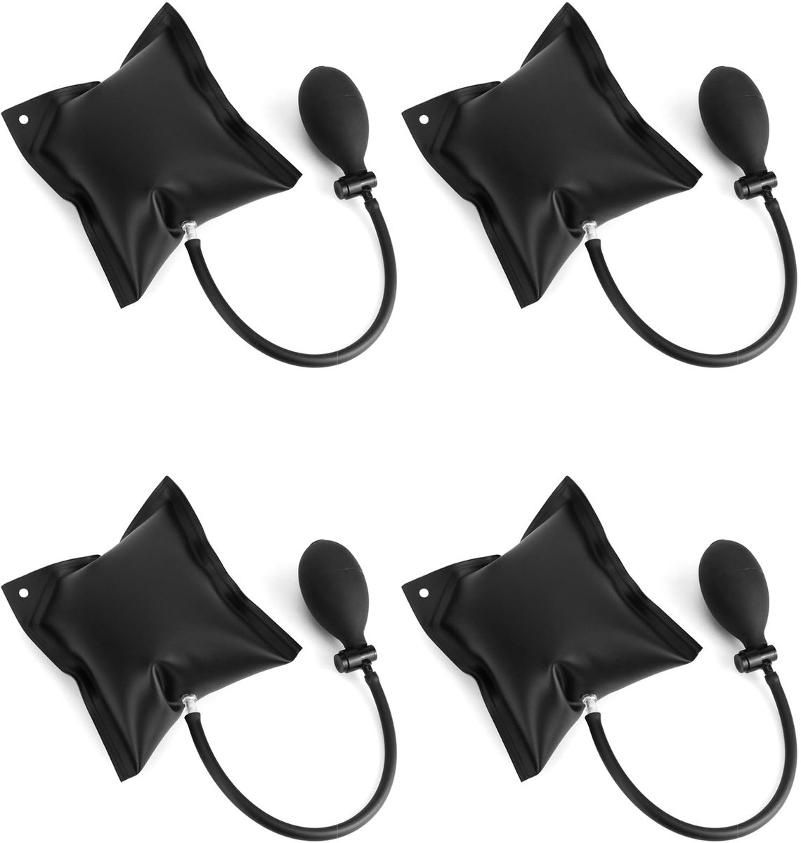 carmdering - Luchtkussen Hefzak - Opblaasbare Luchtkussen - Tilhulp Instrument - Veilig Tillen Tot 200 Kg - Snelle Ontluchting Via Knop - Slijtvast Polyurethaan-Rubber - Compact En Lichtgewicht - Ideaal Voor Montage Van Deuren En Ramen - 4 Stuks