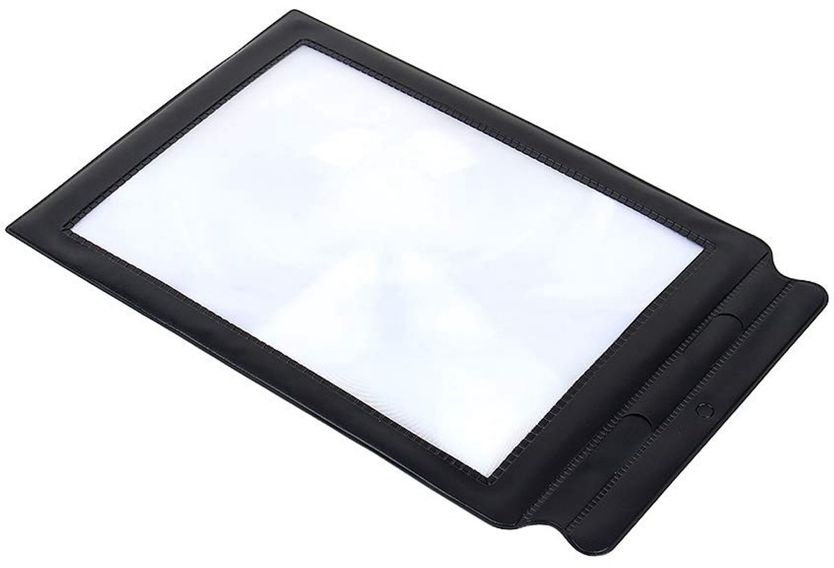 Dailygoods- Vergrootglas 3x Vergroting - Vergrootglas voor Volledige Pagina's - Leeshulp voor Boeken - PVC-lens - Geschikt voor A4 Vellen - Verbeter werkefficiëntie - Leesloep