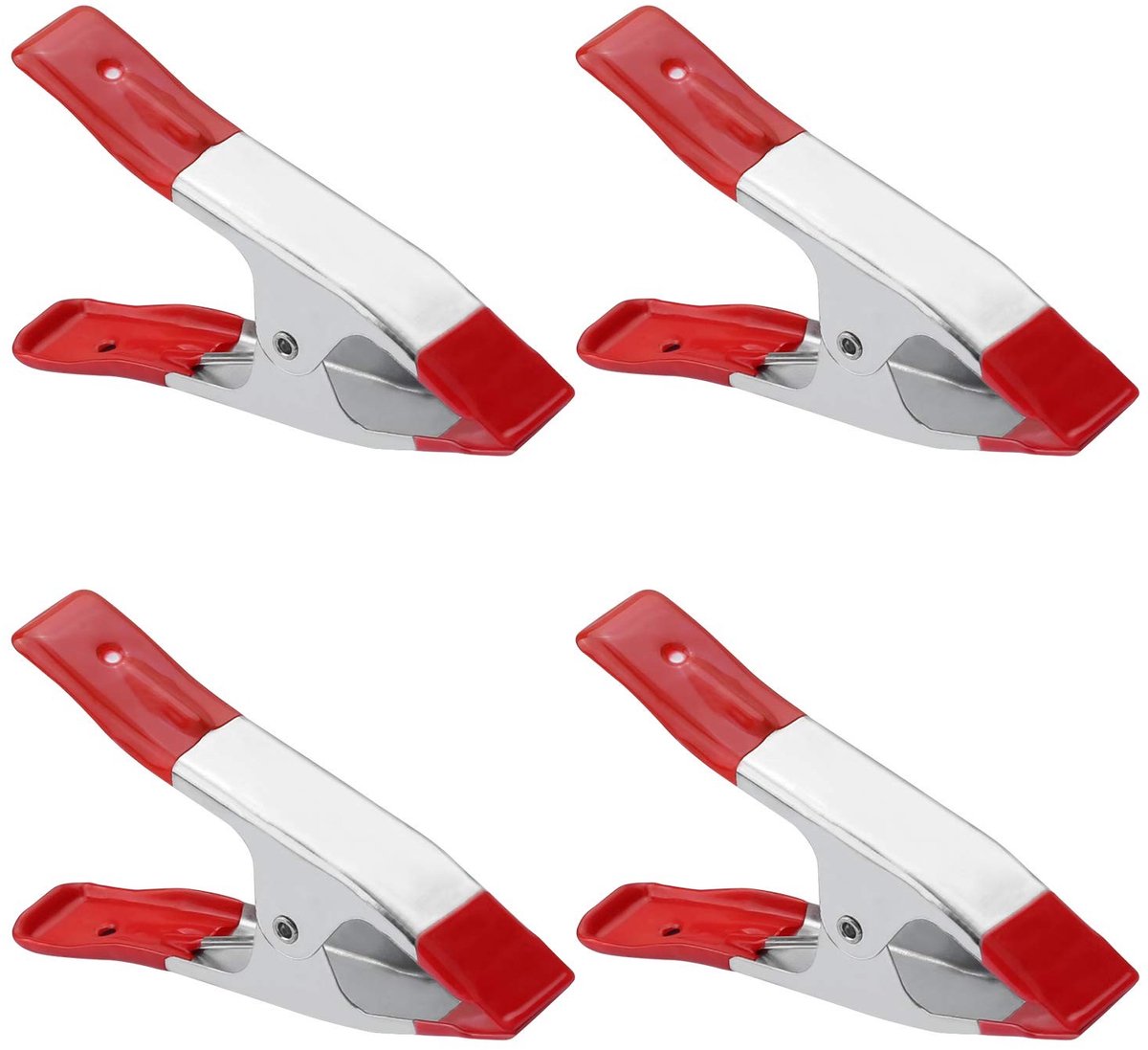 Dailygoods- Veerklemmen Heavy Duty - 4 Stuks - Metalen Clips - Antislip Grip - Lichtgewicht - 6 Inch - Geschikt voor Houtbewerking - Klemmen