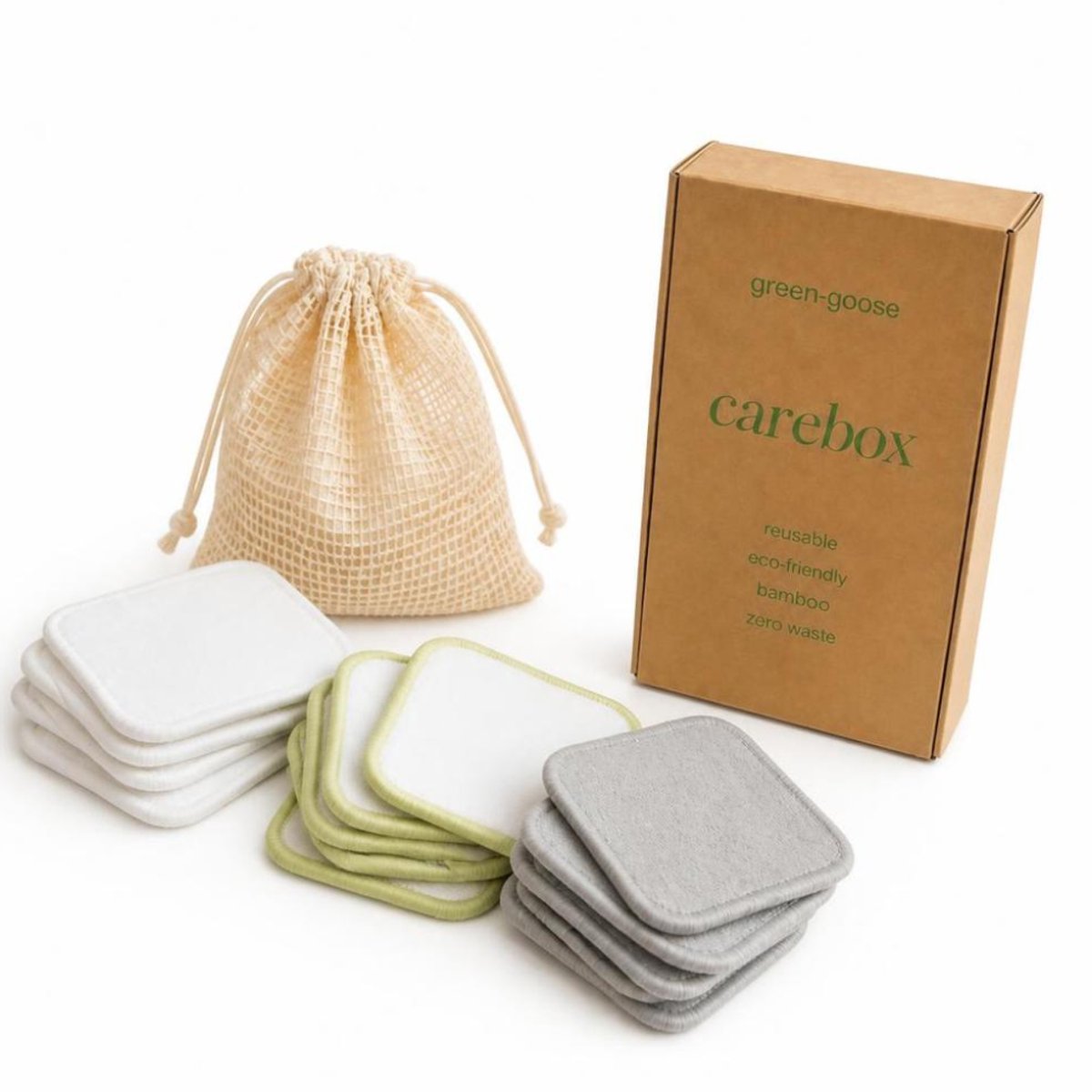 12 x Bamboe Make-up Remover Pads - Herbruikbare Wattenschijfjes - Inclusief Handig Waszakje - GRATIS VERZENDING - Afschmink Pads - Reinigings pads - Huidverzorging - Duurzaam - Veel4Sale