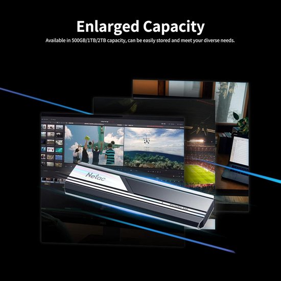 Draagbare SSD - Snelle Externe Opslag - Bestanden Overzetten - Tot 1050MB/s Snelheid - 2TB Capaciteit - Zwart — afbeelding 3