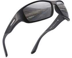 PUKCLAR Zonnebril Heren Gepolariseerde Sportbril Wielersportbril Bestuurdersbril Dames Uv400 Bescherming Cat 3 Ce