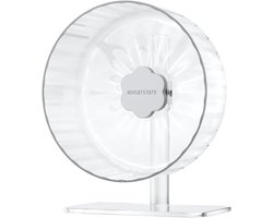 Bucatstate Hamster Wheel Super-Silent 21 cm with Adjustable Base and Double Ball Bearing Training Wheel. Silent Spinning Running Wheel for Dwarf Syrian Hamster, Gerbils and Other Small Animals