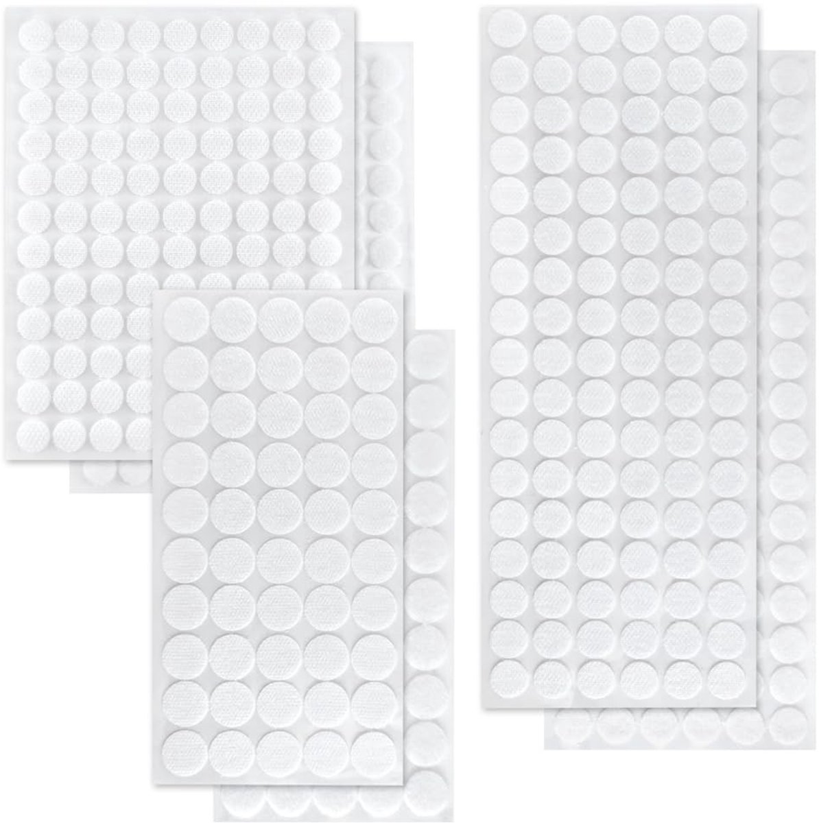 Dailygoods- Klittenband Stippen 418 Stuks - Dubbelzijdige Kleverige Stippen - Zelfklevende Ronde Stippen - Sterke Hechting - Herbruikbaar - Voor Doe-Het-Zelf Ambachten - Plakstip
