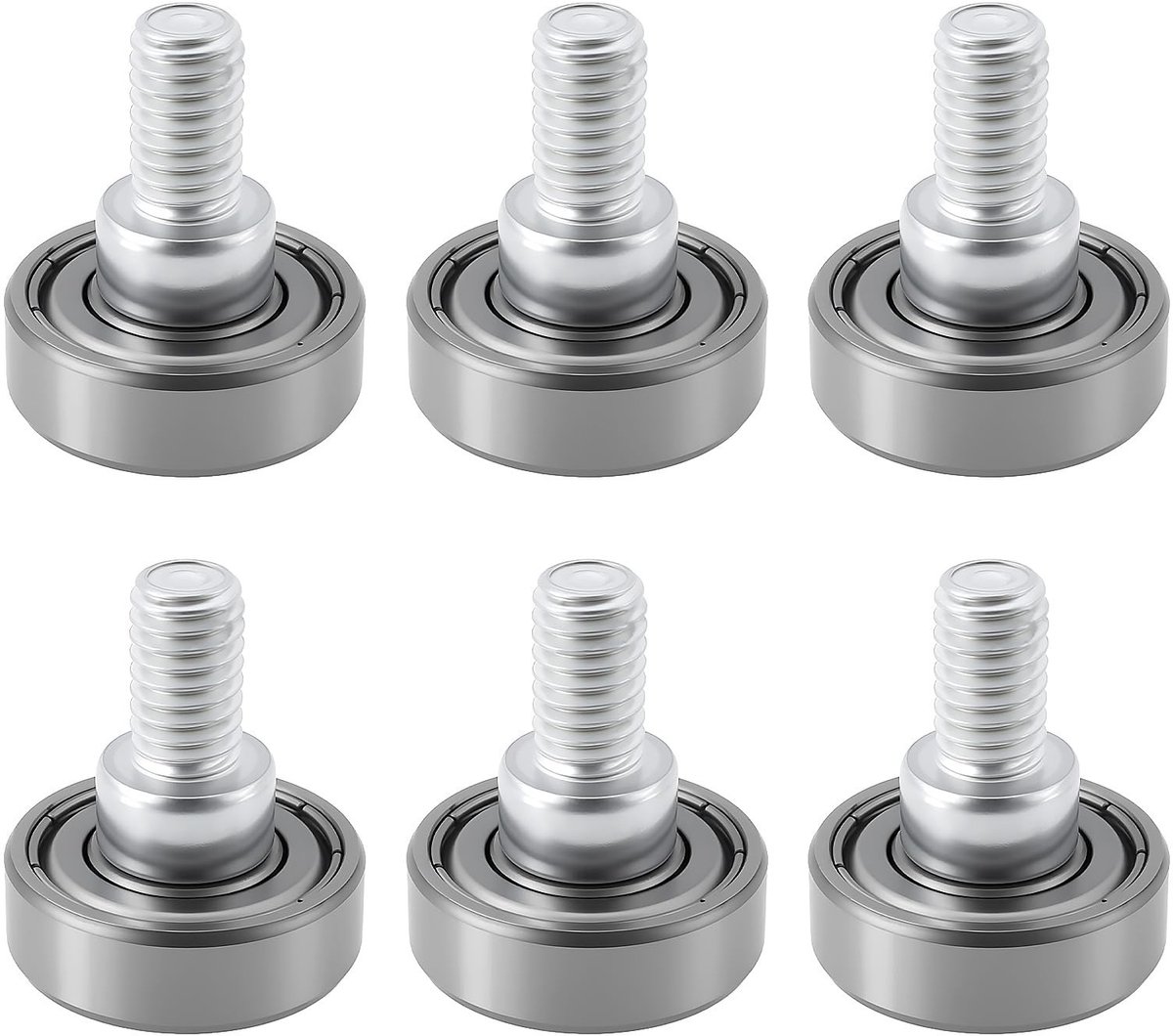 Dailygoods- Ladewielen 19mm - Vervangingswielen - Meubelwielen - Zwenkwielen - Compacte Structuur - Geschikt voor Kasten en Dossiers