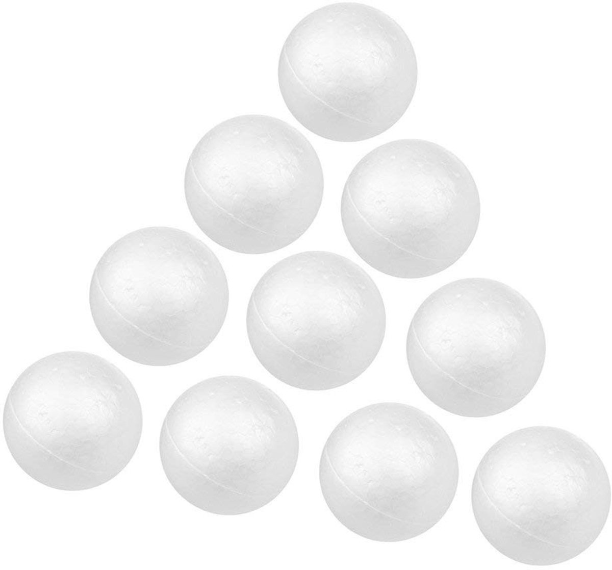 Dailygoods- Boetseerbal 10 stuks - Schuimballen 10 cm - Wit - Kinderambachten - Decoraties - Veilig voor kinderen