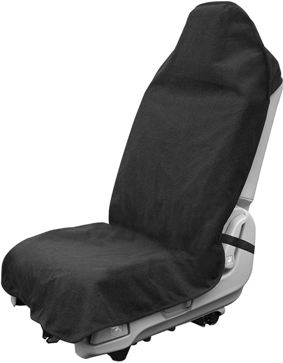 Dailygoods- Stoelhoes Waterdicht - Autostoelhoes Universeel - Antislip - Handdoekstof - Zwart - Afmetingen 140 x 75 cm
