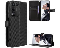 Dailygoods- Telefoonhoes Stootvast - Telefoonhoes ZTE Nubia RedMagic 11 Air - Koolstofvezel - Inklapbaar - Portemonneefunctie - 3 Kaartsleuven - Smartphonehoes