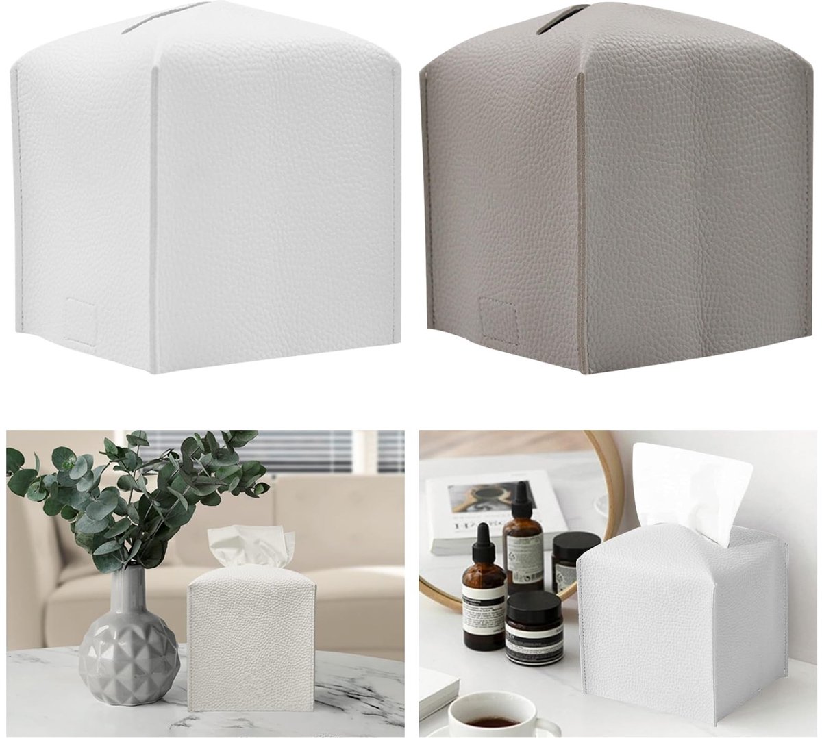 Dailygoods- Tissuedooshoes - PU Lederen Houder - Opvouwbare Decoratieve Tissuedooshouder - Servetdispenser - Geschikt voor Thuis/Kantoor - Stijlvol Accessoire - Tissuedoos
