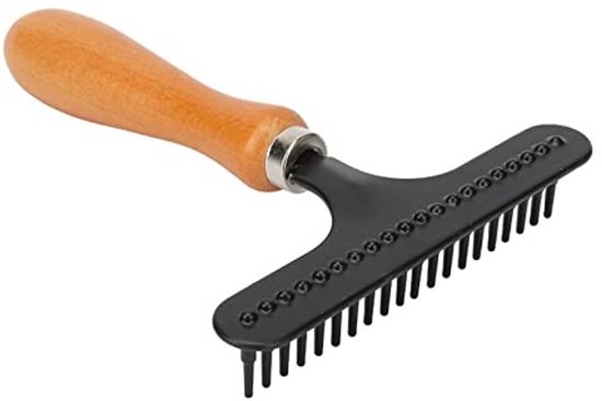 Dailygoods- Tapijthark Draagbaar - Roestvrij Staal - Handmatige Hark - Haarverwijdering - Effectieve Reiniging - Compact Ontwerp - Tapijtkam van Dailygoods — afbeelding 4