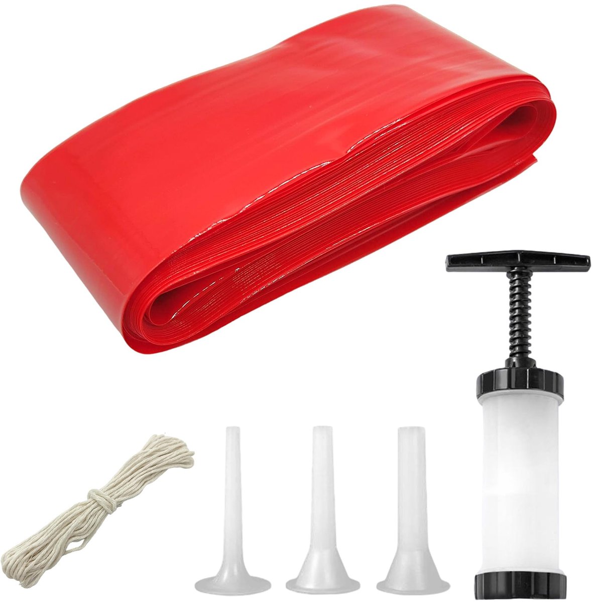 Dailygoods- Kunstworsthoes Kunststof - Hoge Temperatuur Bestendig - Katoenen Draad - Voor Hot Dog Hammen/Worstjes - Ideaal Keukenaccessoire - 1 Stuk - Worstomhulsel