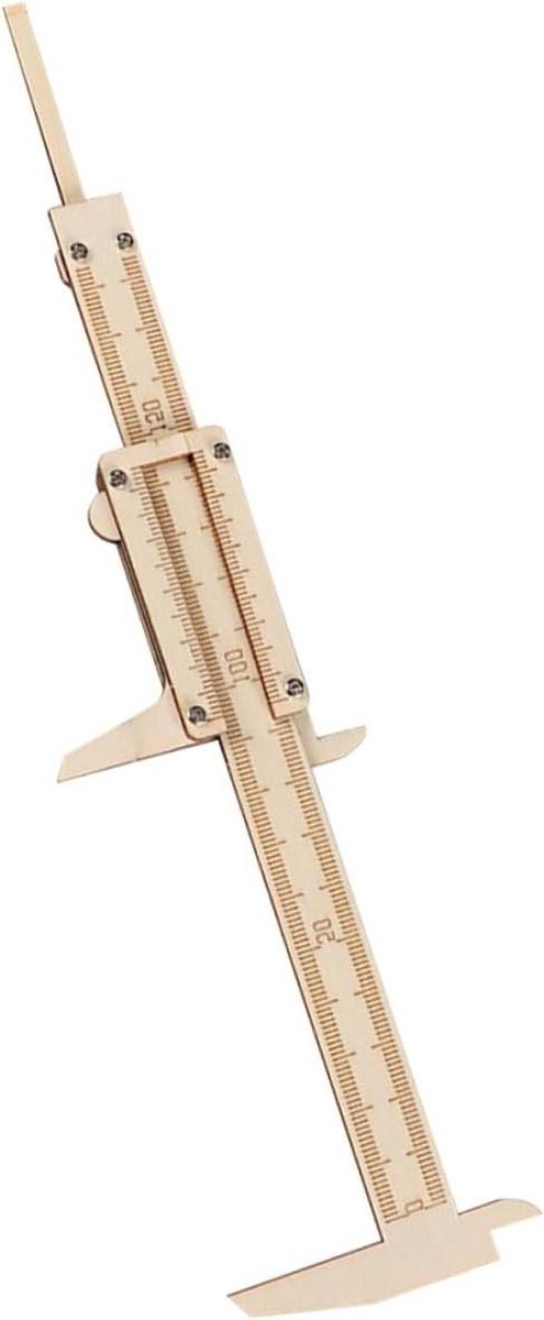 Houten Liniaal - Rechte Liniaal - Tekenen en Meten - Niet Makkelijk te Breken - 21 cm - Houtkleur