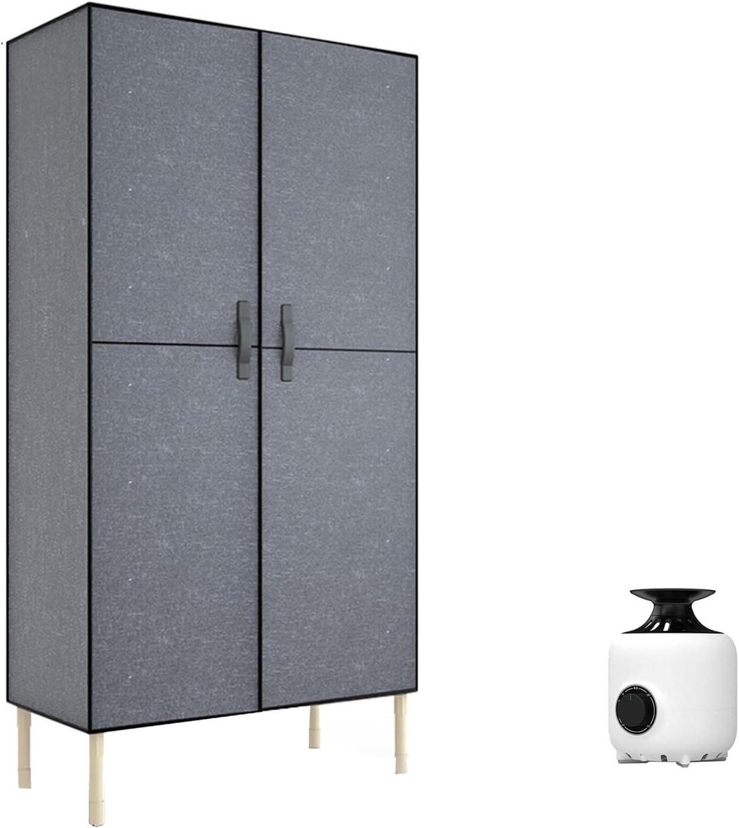 Kleding Droger Kast Droger Snel Kleding Drogen Hoge Vermogen 2300W 75x50x163cm Grijs