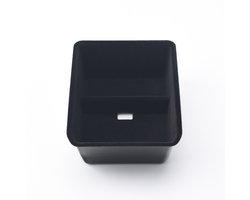 Audi nieuwe Q3 2026-2027 E-Tron - e-Hybrid opberg box voor armsteunconsole - Zwart - Fluwelen afwerking - Audi new Q3 2026 E-Tron e-Hybrid Storage Box For Armrest Console