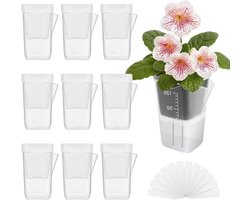 Kamerplant Pot - Zelfwaterend Bakje - Planten Verzorgen - Transparante Vochtindicator - 6 x 15 x 6 cm - Transparant