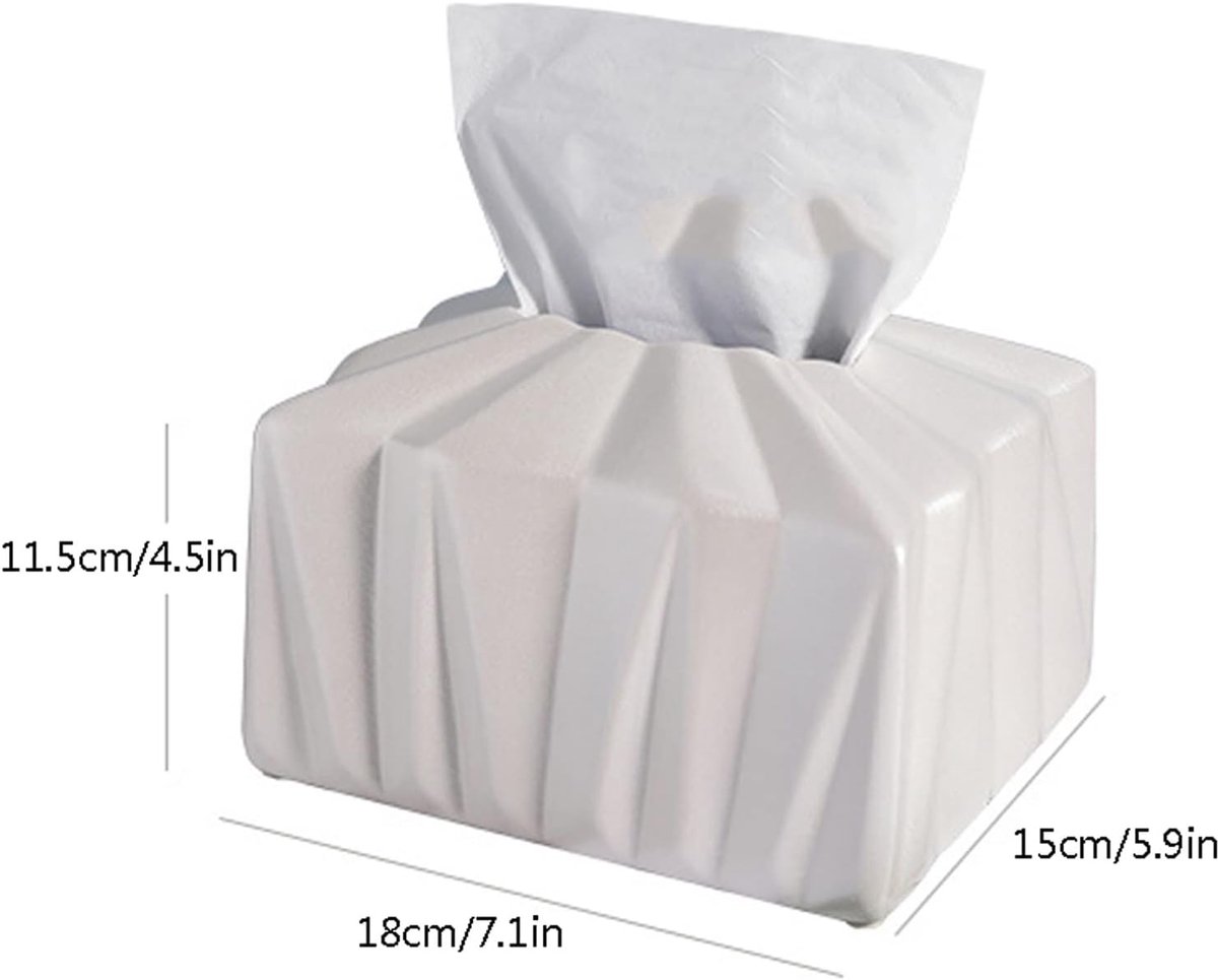 Tissue Box Cover Stijlvolle Keramiek Tissue Box Houder Vierkante Servet Houder Pompen Papier Case Dispenser Facial Tissue Holder Tissue Box Holder (Kleur: A) — cadeau in Wonen & Interieur - foto 6
