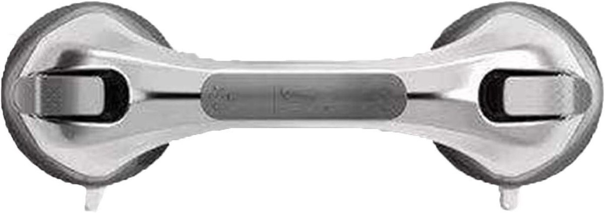 Badkamer Handgreep - Veiligheidshandgreep Douche - Extra Stabiliteit - Zuignap Bevestiging - 42 cm - Zilver