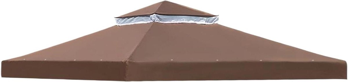 Reserveafdekking - Pergoladoek - Buitenruimte verfraaien - Waterdicht en UV-bestendig - 3 x 3 meter - Koffie