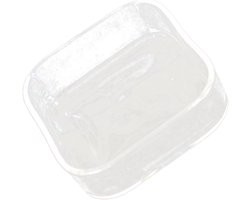 Voerbak Reptielen - Glazen Kom Aquarium - Voeren Dieren - Gladde Afwerking - 6x6x2.5 cm - Transparant