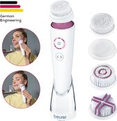 Beurer FC 95 Pureo Deep Cleansing Gezichtsreinigingsborstel - Gezichtsreiniger - Elektrisch - 2 Rotatiestanden - 4 Borstels - 3 Snelheden - Waterbestendig IPX 7 - Timer - Incl. netadapter en laadstation - 3 Jaar garantie