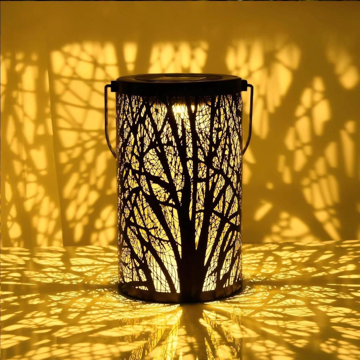 Tuinlantaarn op zonne-energie voor buiten, decoratieve bloemlantaarn, waterdichte hanglamp, geschikt voor terrassen, tuinen, opritten, verjaardagscadeau voor vrouwen - Stijl 1